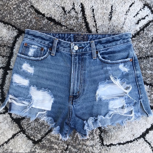 Abercrombie & Fitch Pants - Abercrombie and Fitch Annie High Rise Distressed and Ripped Shorts